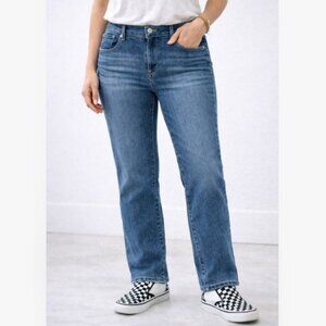 $89 Levi’s Classic Straight Women’s Jeans Size 14 Blue Mid Rise Stretch Denim